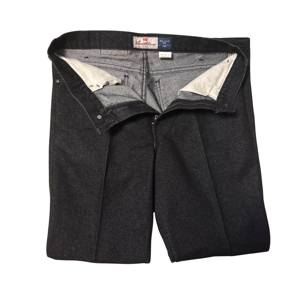 Levi Strauss Signature 540 Relaxed Fit Jeans Mens 33x34 Dark Wash Indigo Denim - Picture 3 of 4